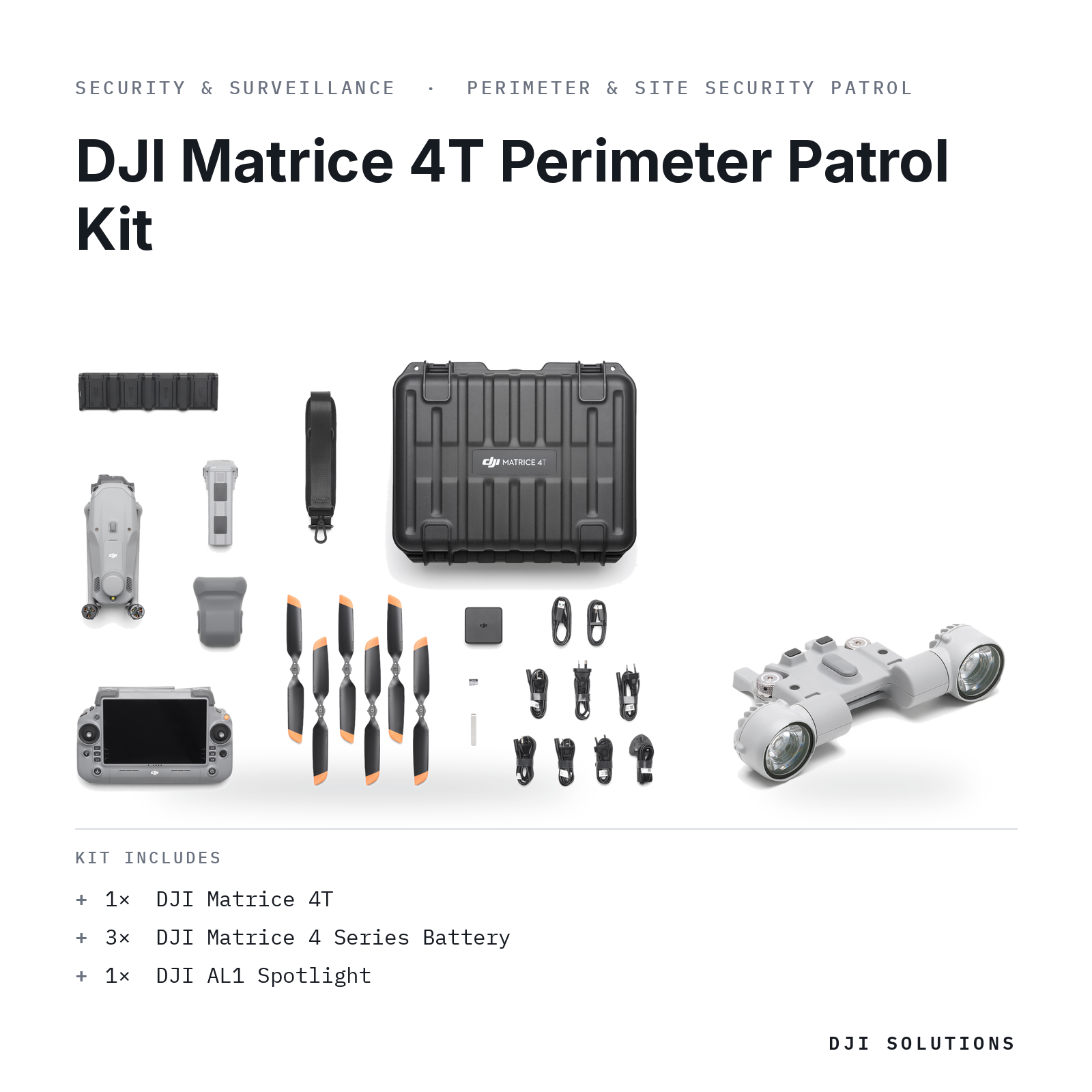DJI Matrice 4T Perimeter Patrol Kit — kit contents graphic